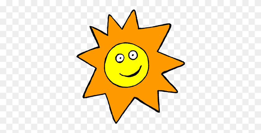 350x370 Good Weather Clipart - Sun Clipart Free