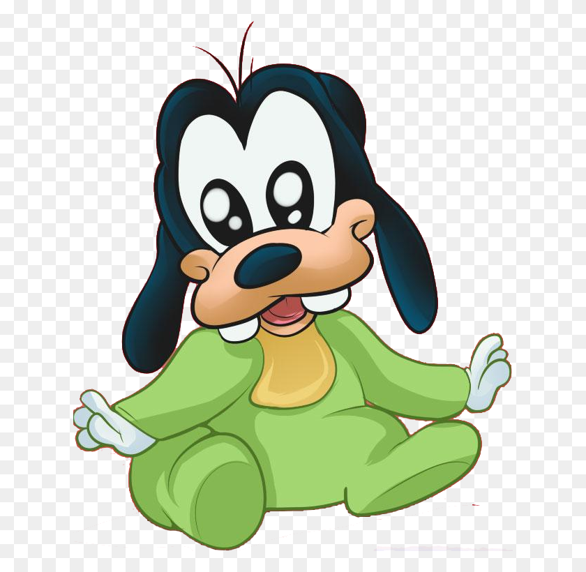 630x760 Goofy Baby Mickey Mouse Minnie Mouse Drawing - Goofy PNG