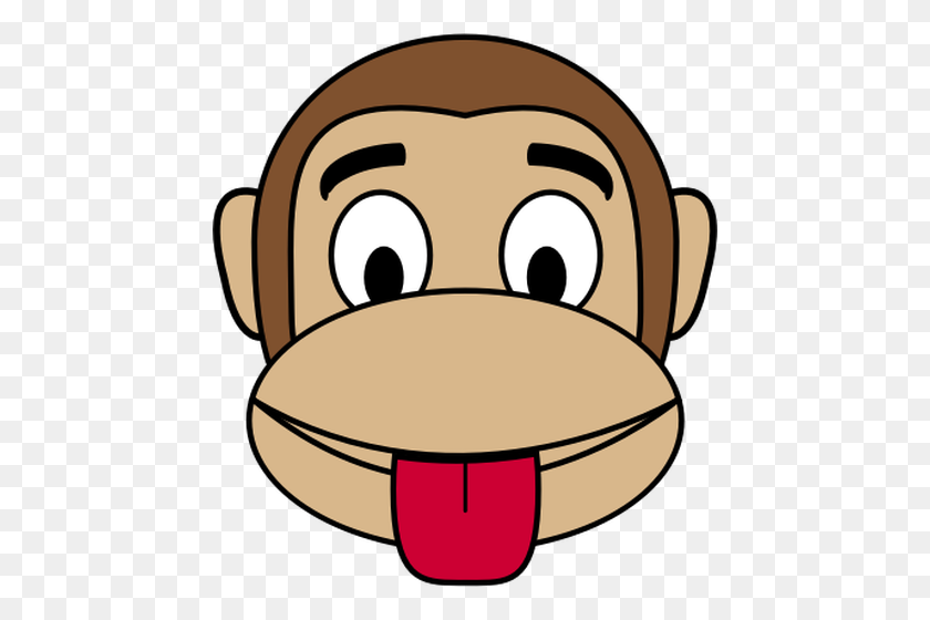 456x500 Goofy Monkey - Goofy Face Clipart