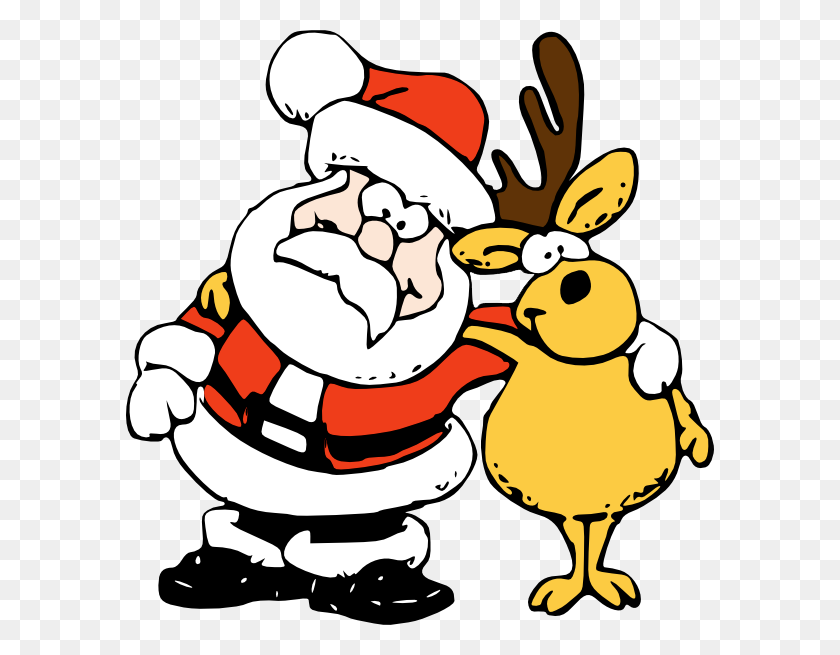 588x595 Goofy Santa Clipart Clip Art Images - Happy New Year Clipart