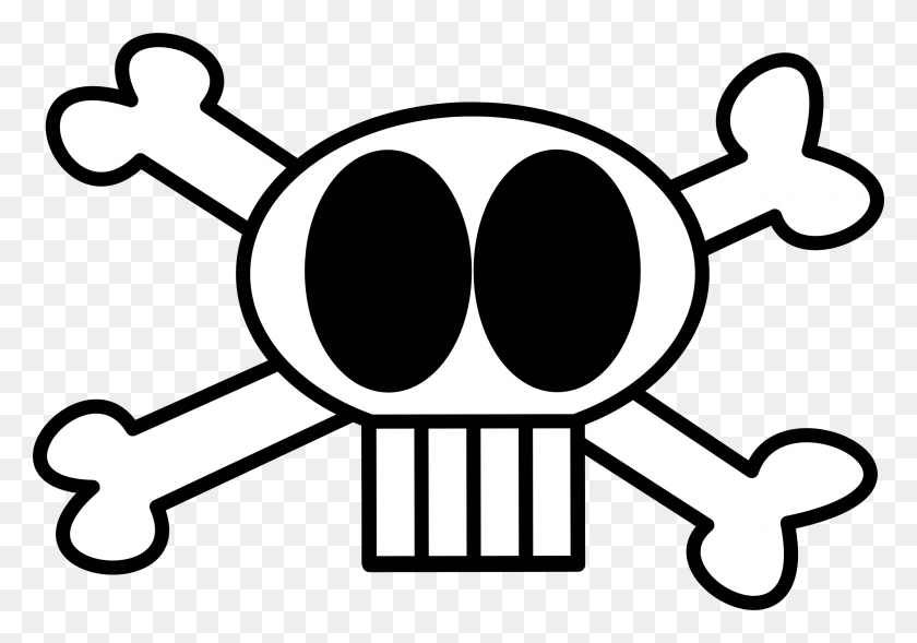 2400x1628 Goofy Skull Icons Png - Calavera Pirata Png