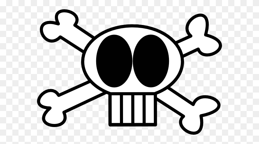 600x407 Goofy Skull Png, Clip Art For Web - Skull Black And White Clipart
