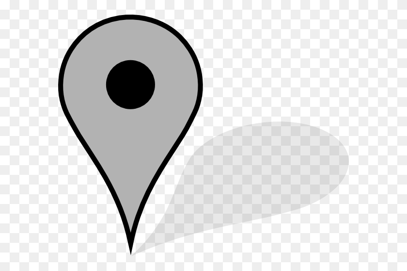600x498 Google Map Pointer Grey Clip Art - Pointer Clipart