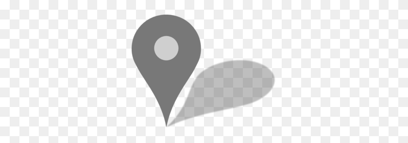 297x234 Google Maps Grey Marker W Shadow Clip Art - Markers Clipart Black And White