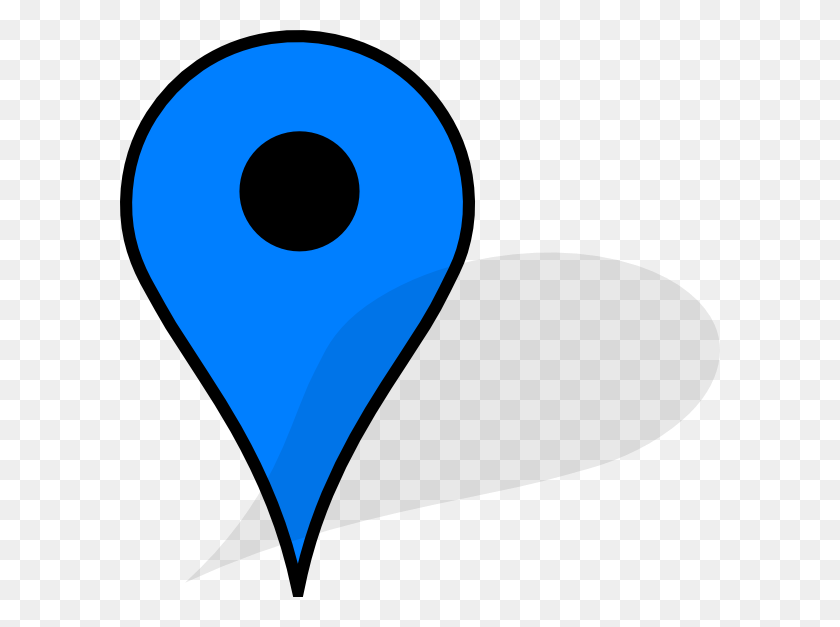 600x567 Pin De Google Maps Azul Clipart - Pin De Google Maps Png
