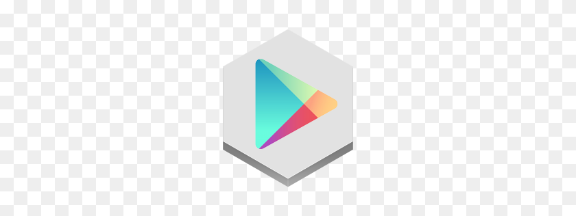 256x256 Icono De Google Play Descargar Iconos Hexagonales Iconspedia - Icono De Google Play Png