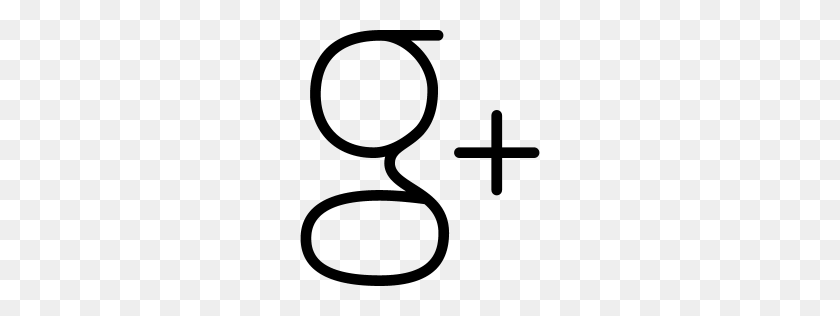 256x256 Значок Google Плюс Линия Набор Иконок Разум - Значок Google Плюс Png
