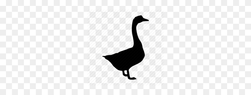 260x260 Goose Black Clipart - Goose Clipart Black And White