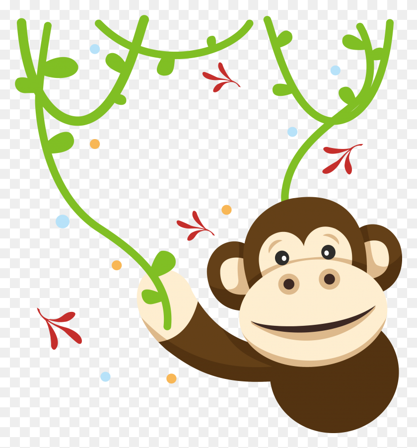 2855x3085 Gorila Monkey Jungle Clipart - Jungle Vines Clipart