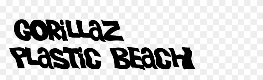 1200x300 Gorillaz 'plastic Beach' Font Download - Gorillaz Logo PNG
