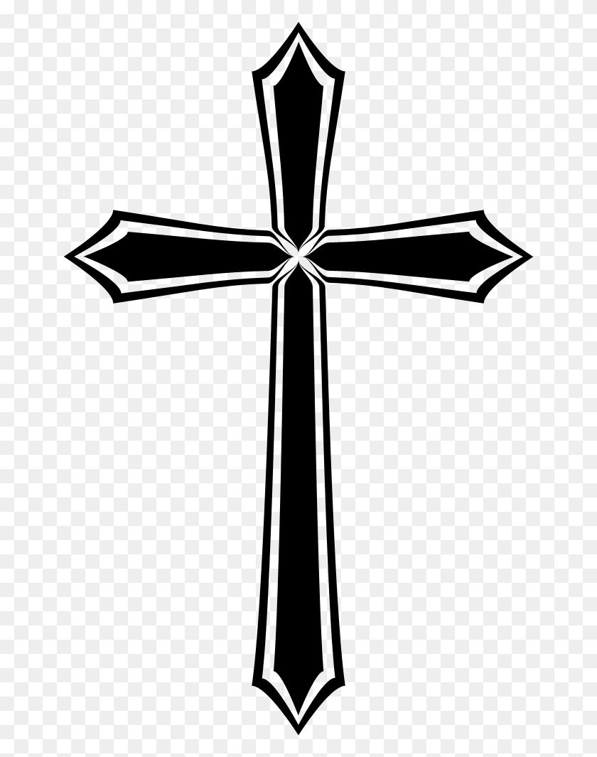 Крест на белом фоне