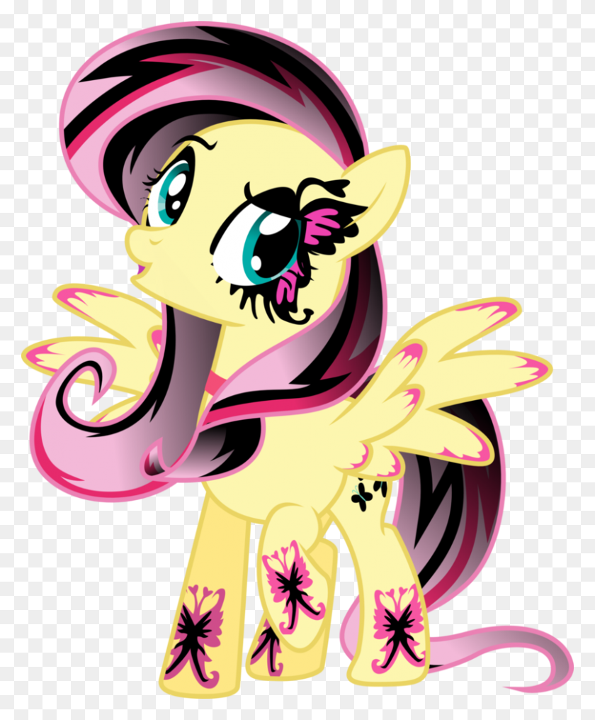 807x989 Gothic Fluttershy My Little Pony Friendship Is Magic Know - Fluttershy PNG