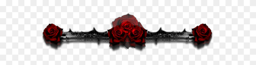 591x154 Gothic Rose Png Clipart - Gothic Border PNG