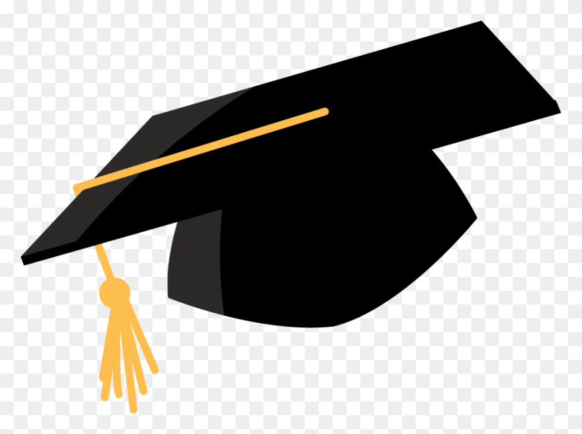 886x645 Gown Clipart Cap - Cap And Gown Clipart