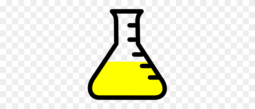 261x299 Graded Flask Clip Art Color Science, Science - Science Fair Clipart