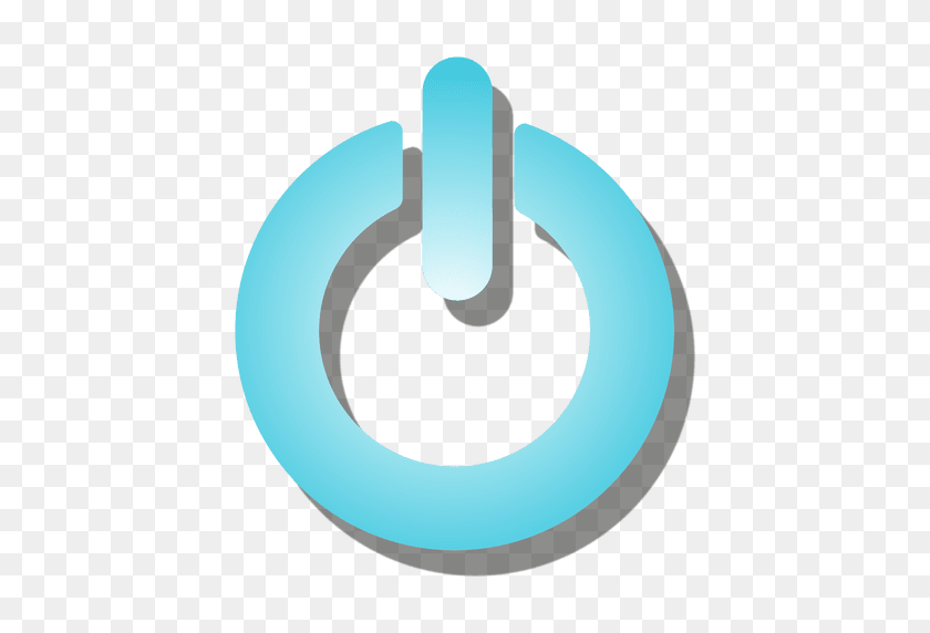 512x512 Gradient Power Button Icon - Power Button PNG