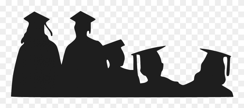 1175x475 Graduates Clip Art - Graduation Hat Clipart