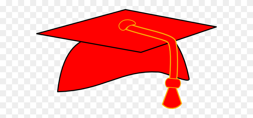 600x332 Graduation Cap - Red Graduation Cap Clipart