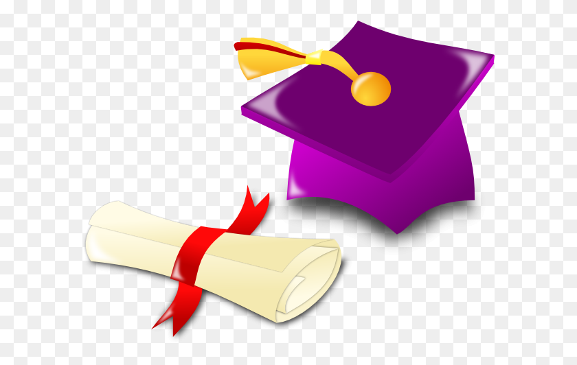 600x472 Birrete De Graduación Y Diploma Clipart Información De Imagen De Oro - Birrete De Graduación Y Diploma Clipart
