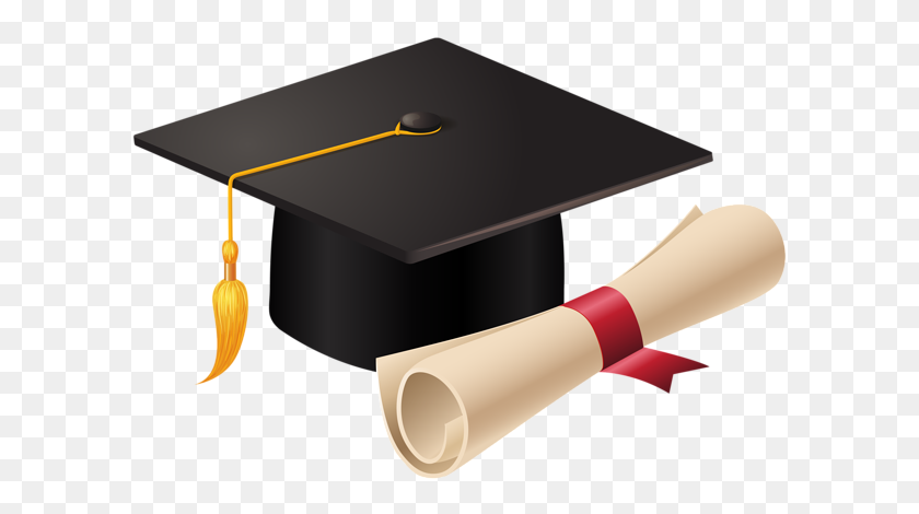 600x410 Birrete De Graduacion Y Diploma Png