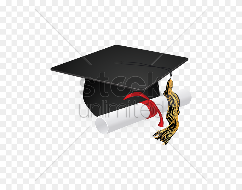 600x600 La Graduación De La Tapa Y El Diploma De Desplazamiento De La Imagen Vectorial - Diploma Png