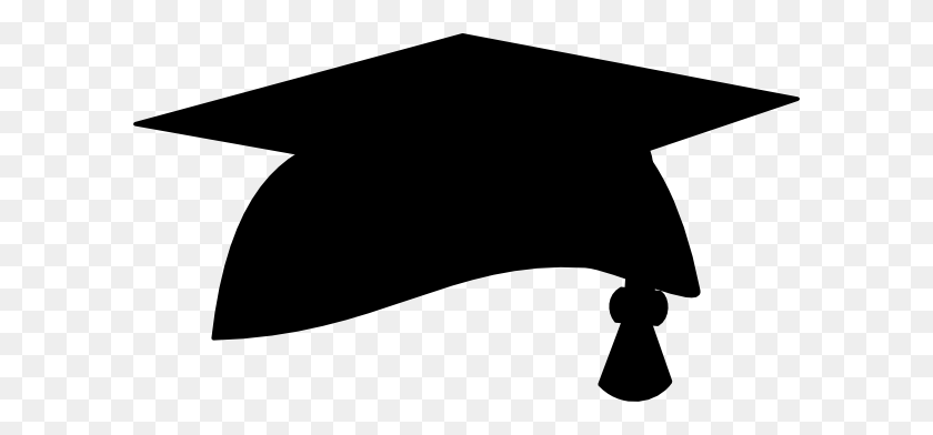600x332 Graduation Cap, Black Clip Art - Graduation Hat Clipart