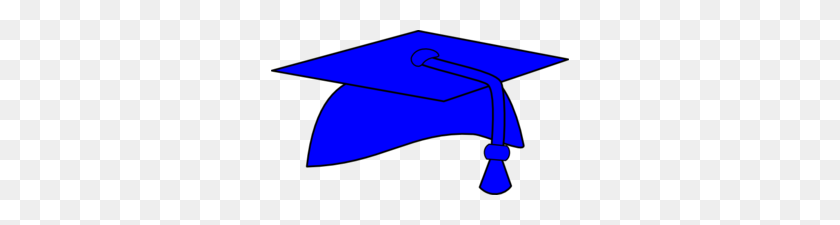 298x165 Graduation Cap Clip Art - Blue Graduation Cap Clipart
