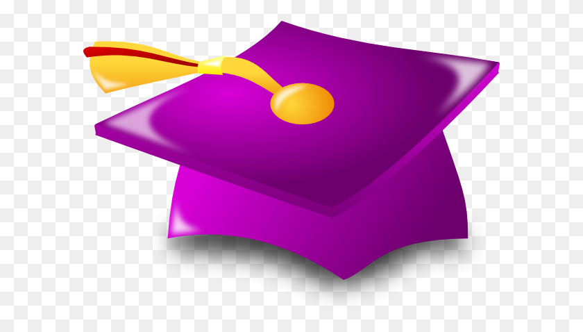 600x418 Graduation Cap Clip Art - Cap And Gown Clipart