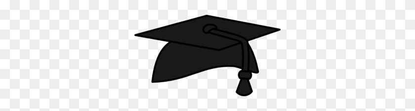 296x165 Graduation Cap Clip Art - Graduation Cap Clipart Black And White