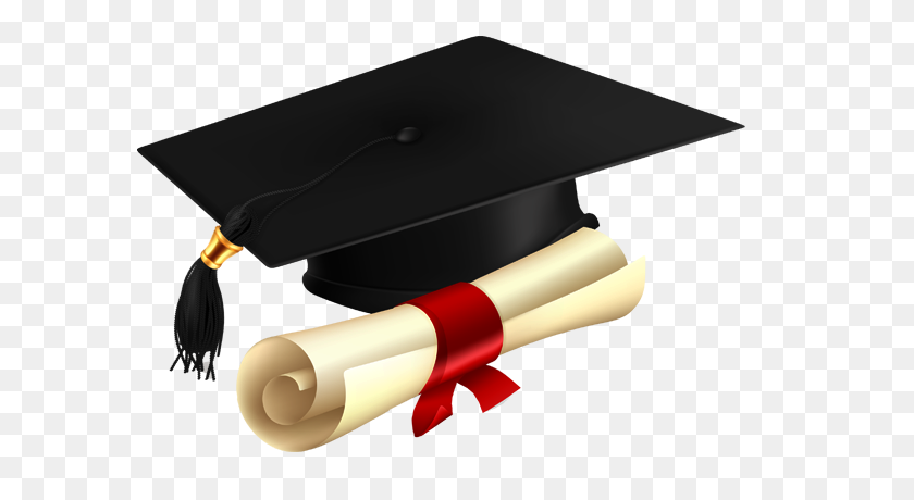 600x400 Graduation Cap Clip Art Hd - Cap And Diploma Clipart
