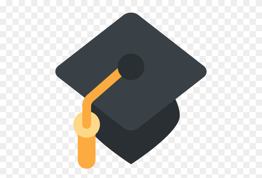 512x512 Graduation Cap Emoji - Cap And Gown PNG