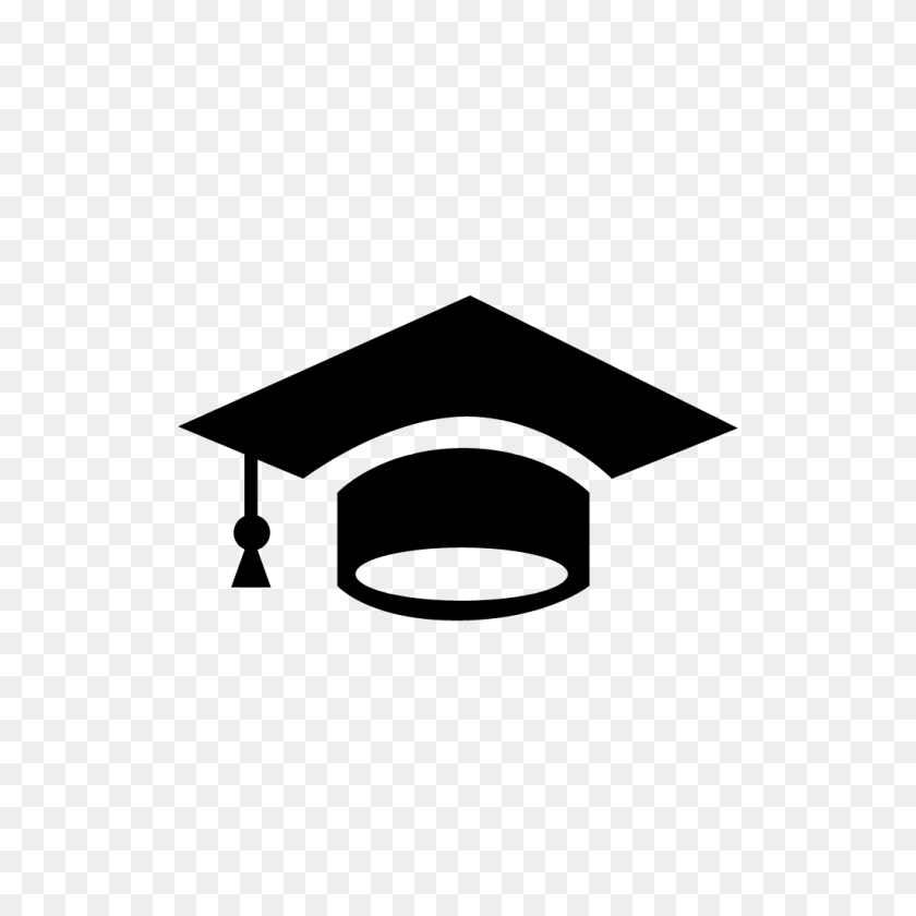 1024x1024 Graduation Cap Logos - Graduation Cap Clipart Black And White