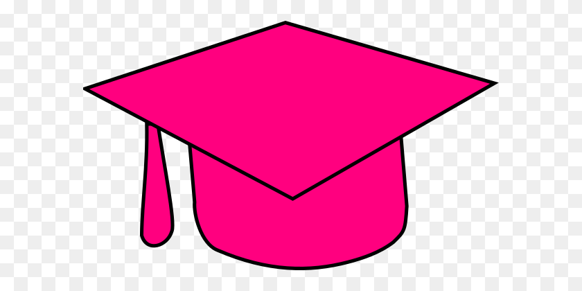 600x360 Graduation Cap Pink Clip Art - Graduation 2018 Clip Art