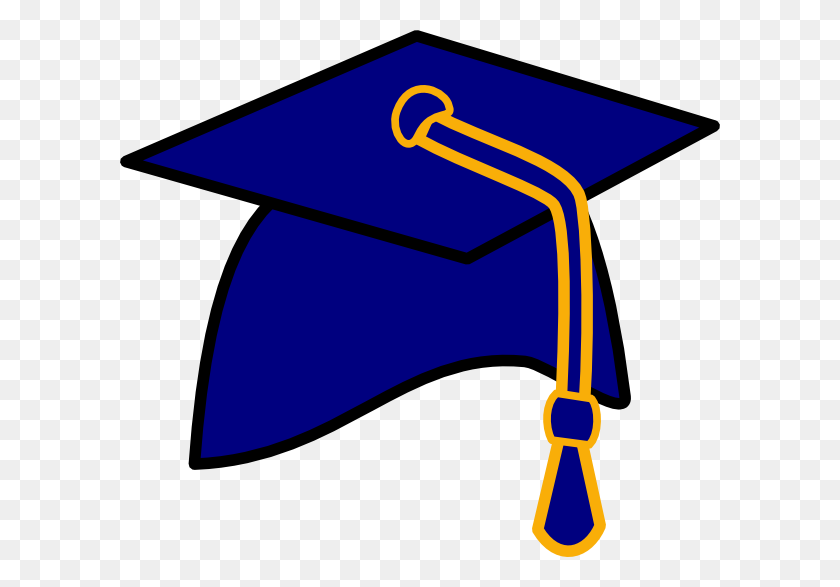 600x527 Graduation Clipart Blue - Graduation Kids Clipart
