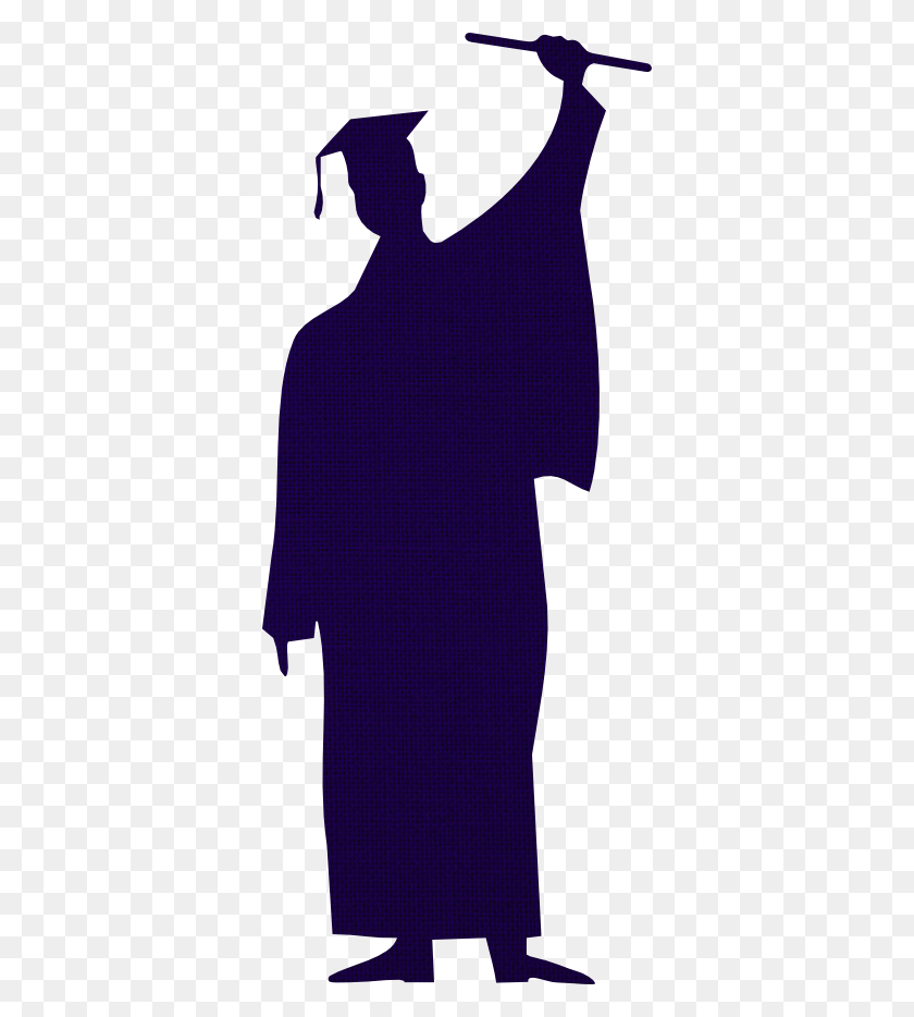 358x874 Graduación Clipart Estudiante Graduado - Diploma Universitario Clipart