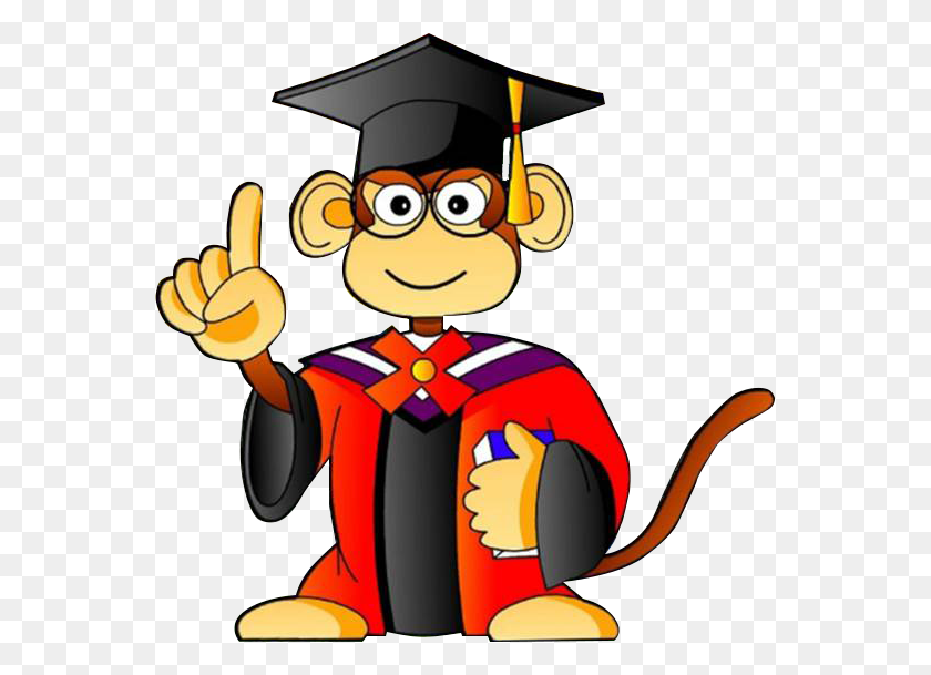 559x549 Graduation Clipart Monkey - Graduation Clipart PNG