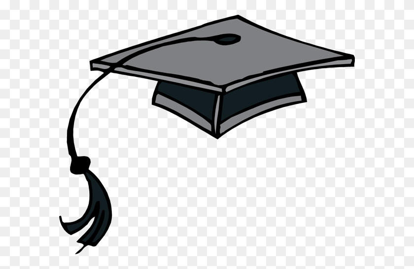 600x486 Graduation Hat Flying Graduation Caps Clip Art Graduation Cap Line - Graduation Cap Clipart Transparent