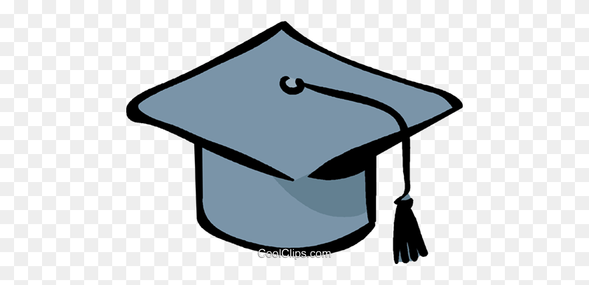480x347 Graduation Hat Royalty Free Vector Clip Art Illustration - Green Graduation Cap Clipart