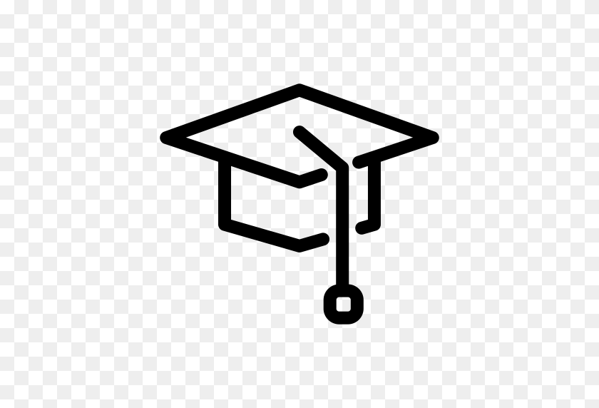 512x512 Graduation, Hat, School, Learn, Education, Study Icon - Graduation Cap Clipart Black And White