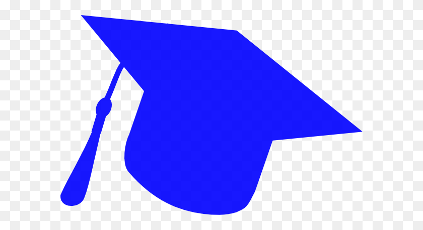 600x398 Graduation Hat Silhouette Blue Clip Art - Mimosa Clipart