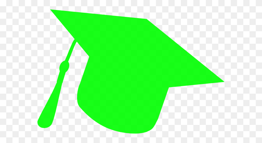 600x398 Graduation Hat Silhouette Green Clip Art - Green Graduation Cap Clipart