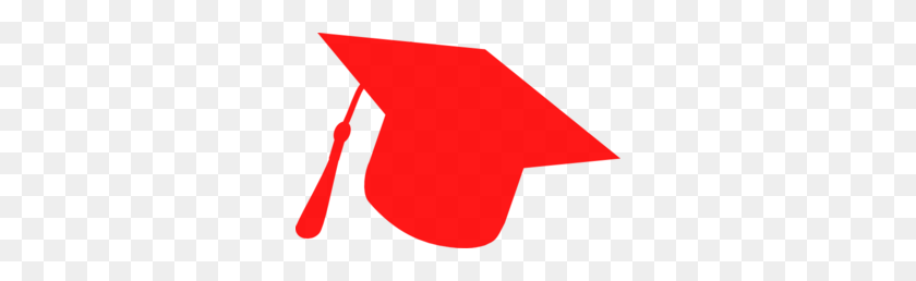 298x198 Graduation Hat Silhouette Red Clip Art - Mimosa Clipart