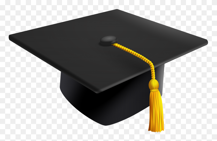 8000x4994 Graduation Hat Transparent Clip Art - School Clipart Transparent