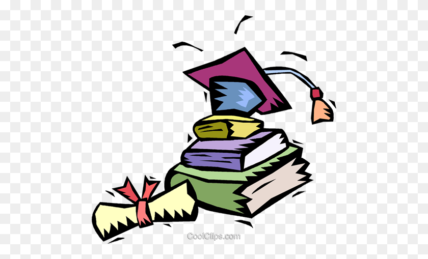 480x449 Sombrero De Graduación Con Libros Escolares