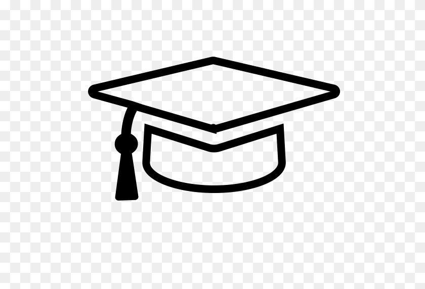 512x512 Graduation Icons, Download Free Png And Vector Icons - Black Graduation Cap Clipart