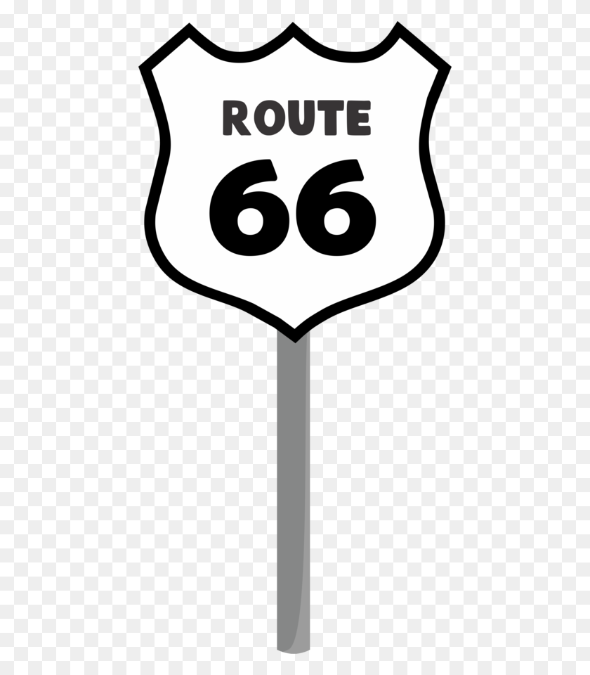 446x900 Grafos Route - Route 66 Clipart