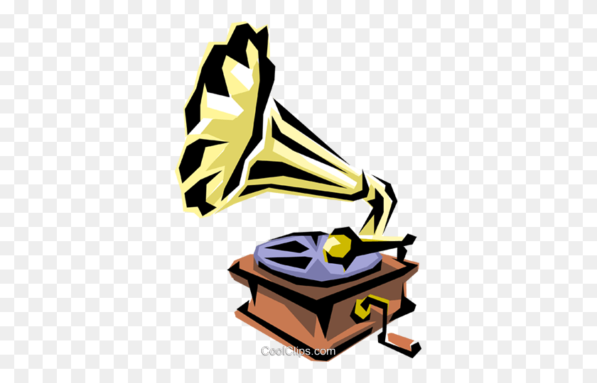 347x480 Gramophone Royalty Free Vector Clip Art Illustration - Mission Clipart