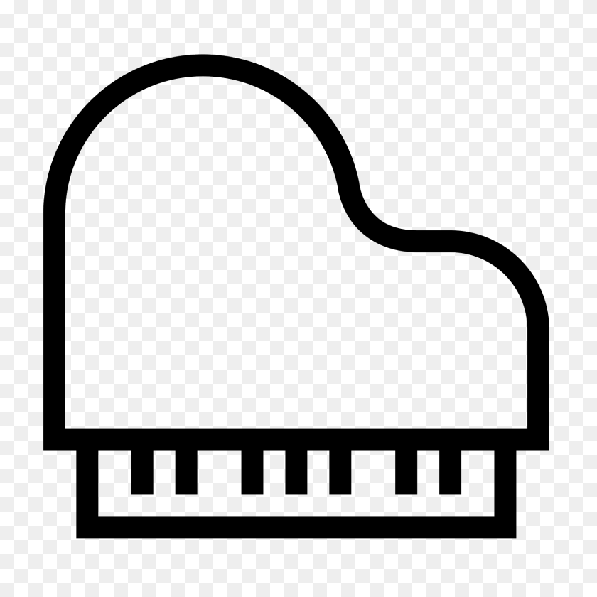 1600x1600 Grand Piano Icon - Piano Black And White Clipart