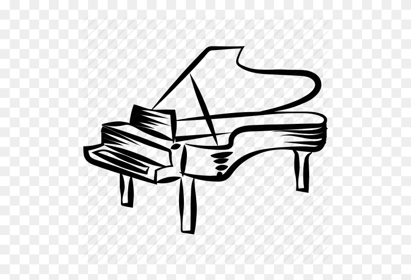 512x512 Рояль, Музыка, Музыкальный Инструмент, Фортепиано, Значок Фортепиано - Рояль Png