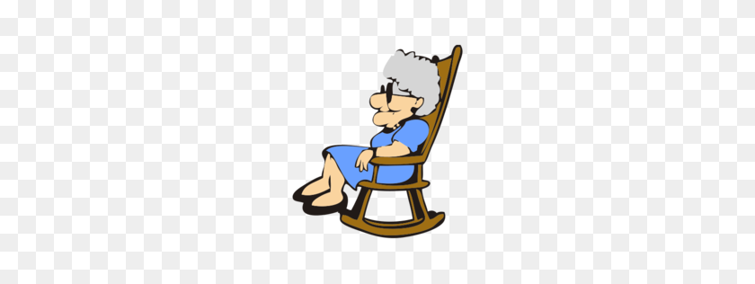 256x256 Grandmother On Easy Chair Picture - Grandmother Clip Art
